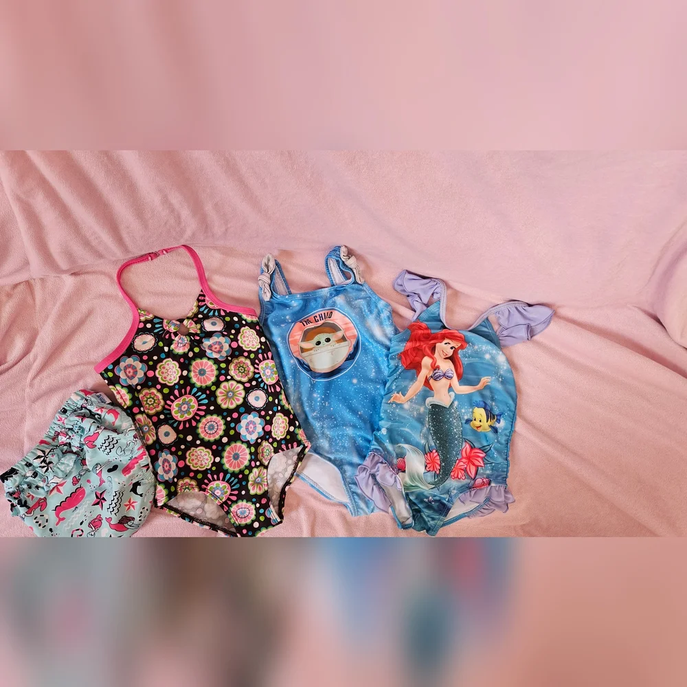 4 pc Little Girls sz3T Swimwear BUNDLE - Picture 1 of 10